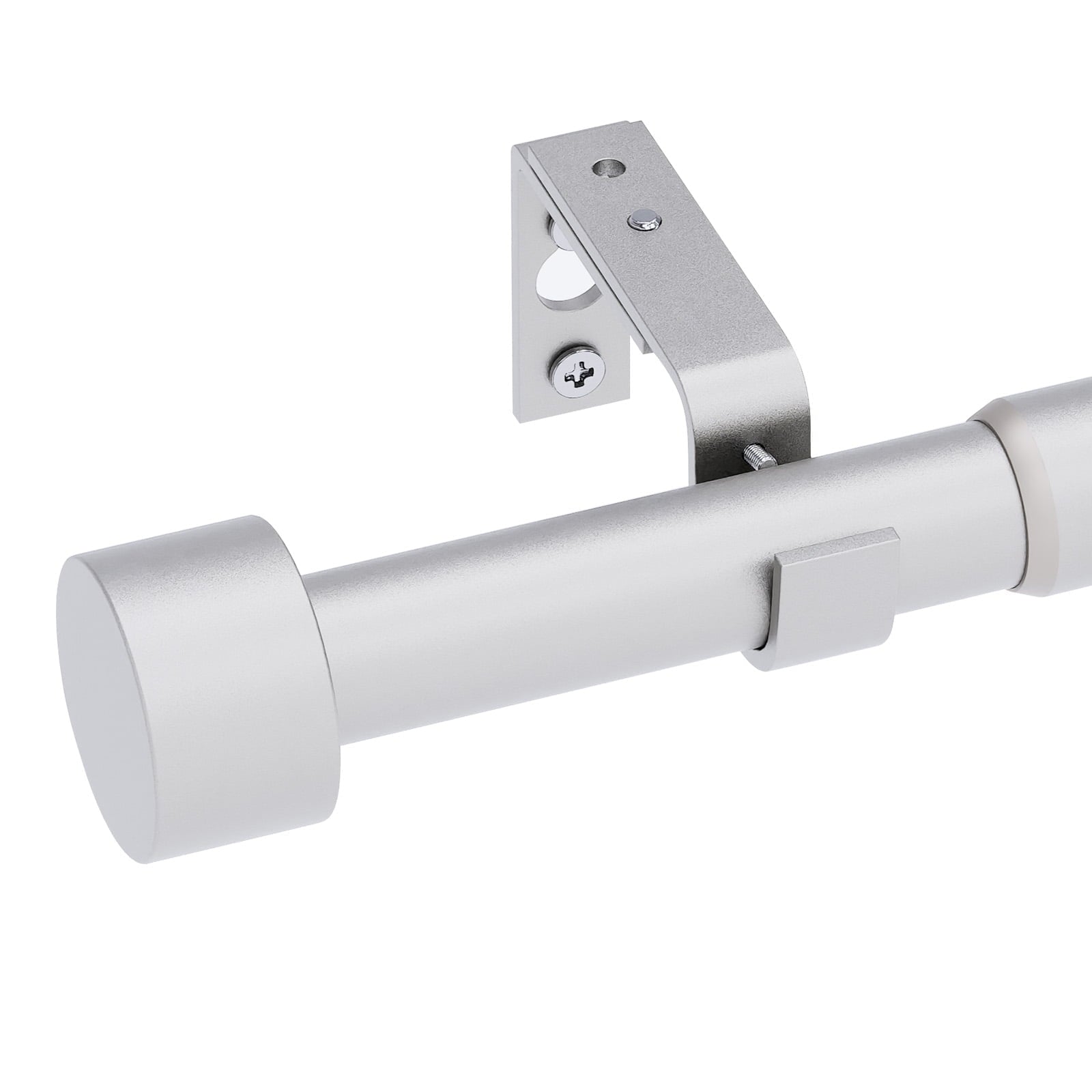 1 Diameter Adjustable Curtain Rods,32-72 Heavy Duty Single Curtain Rod Set,Easy to Install,Frosted Silver