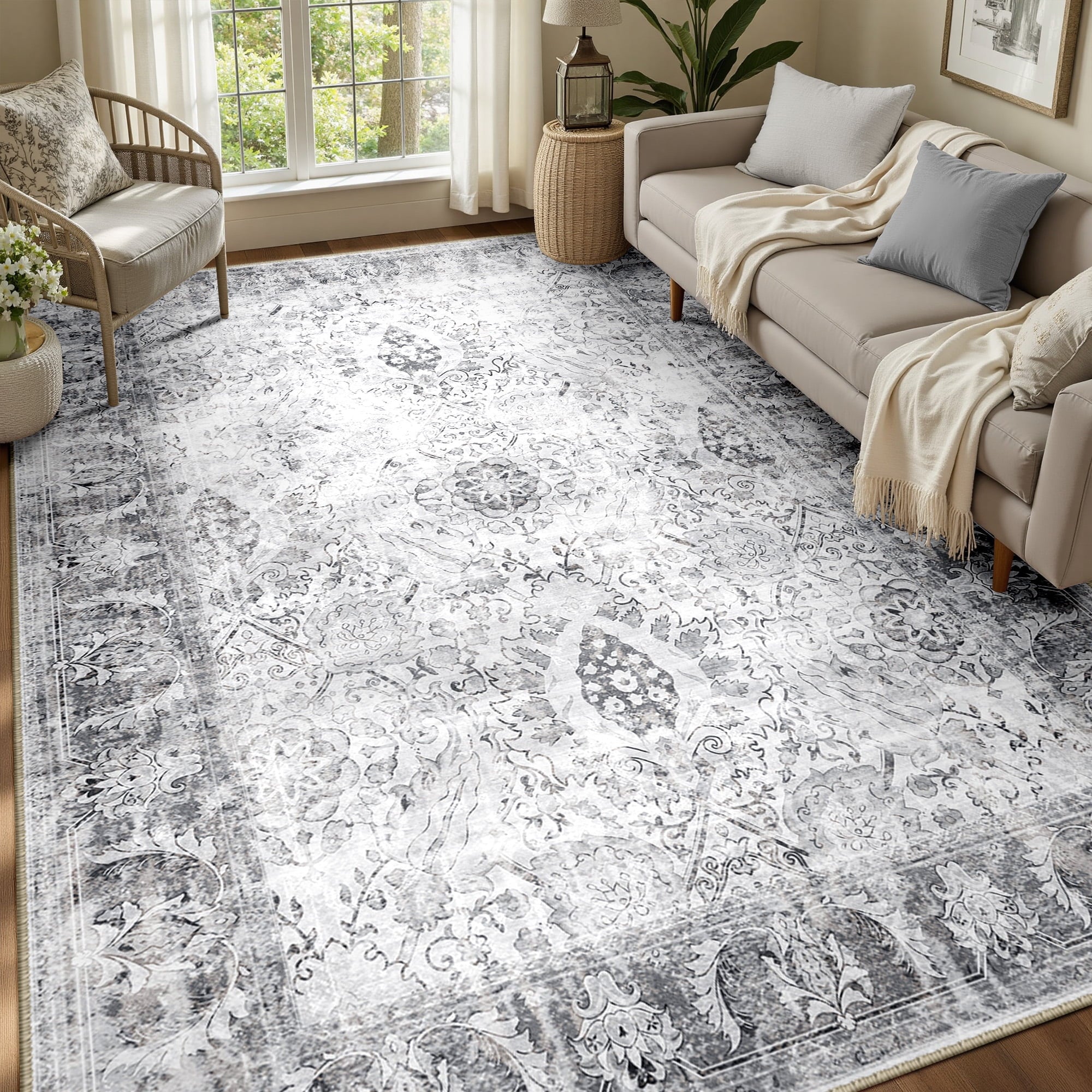 Boho Area Rug 6'x9'