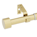 32-168 Curtain Rods,1 inch Diameter Single Curtain Rod Set,Heavy Duty Curtain Rods with Aluminium Finials,Gold