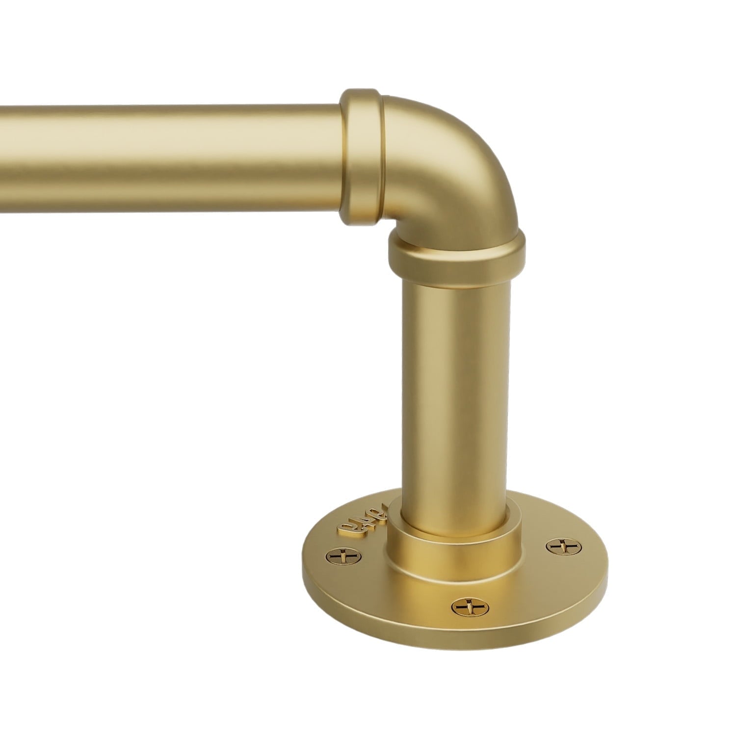 48 to 86Curtain Rods for Windows,1 inch Industrial Curtain Rod, Adjustable Wrap Around Curtain Rods,Industrial Indoor/Outdoor Curtain Rod,Matte Gold