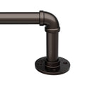 144 to 168Curtain Rods for Windows,1 inch Industrial Curtain Rod, Adjustable Wrap Around Curtain Rods,Industrial Indoor/Outdoor Curtain Rod,Bronze