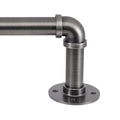 66" to 120"Curtain Rods for Windows, 1 inch Industrial Curtain Rod, Adjustable Wrap Around Curtain Rods, Industrial Indoor/Outdoor Curtain Rod, Darksliver