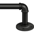 48 to 86 Black Curtain Rods for Windows,1 inch Industrial Curtain Rod, Adjustable Wrap Around Curtain Rods,Industrial Indoor/Outdoor Curtain Rod
