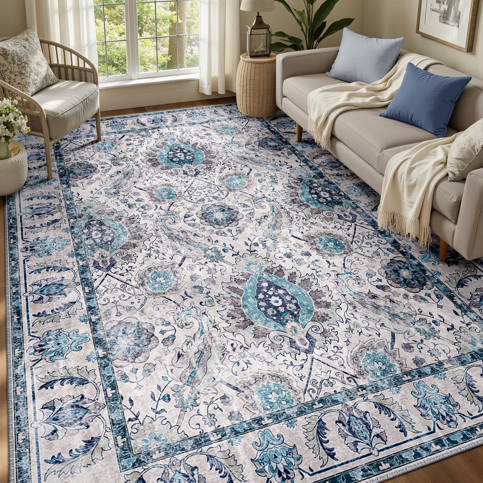 Boho Area Rug 6'x9'